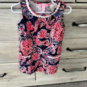 Lilly Pulitzer Pink and Blue Paisley Kids Dress